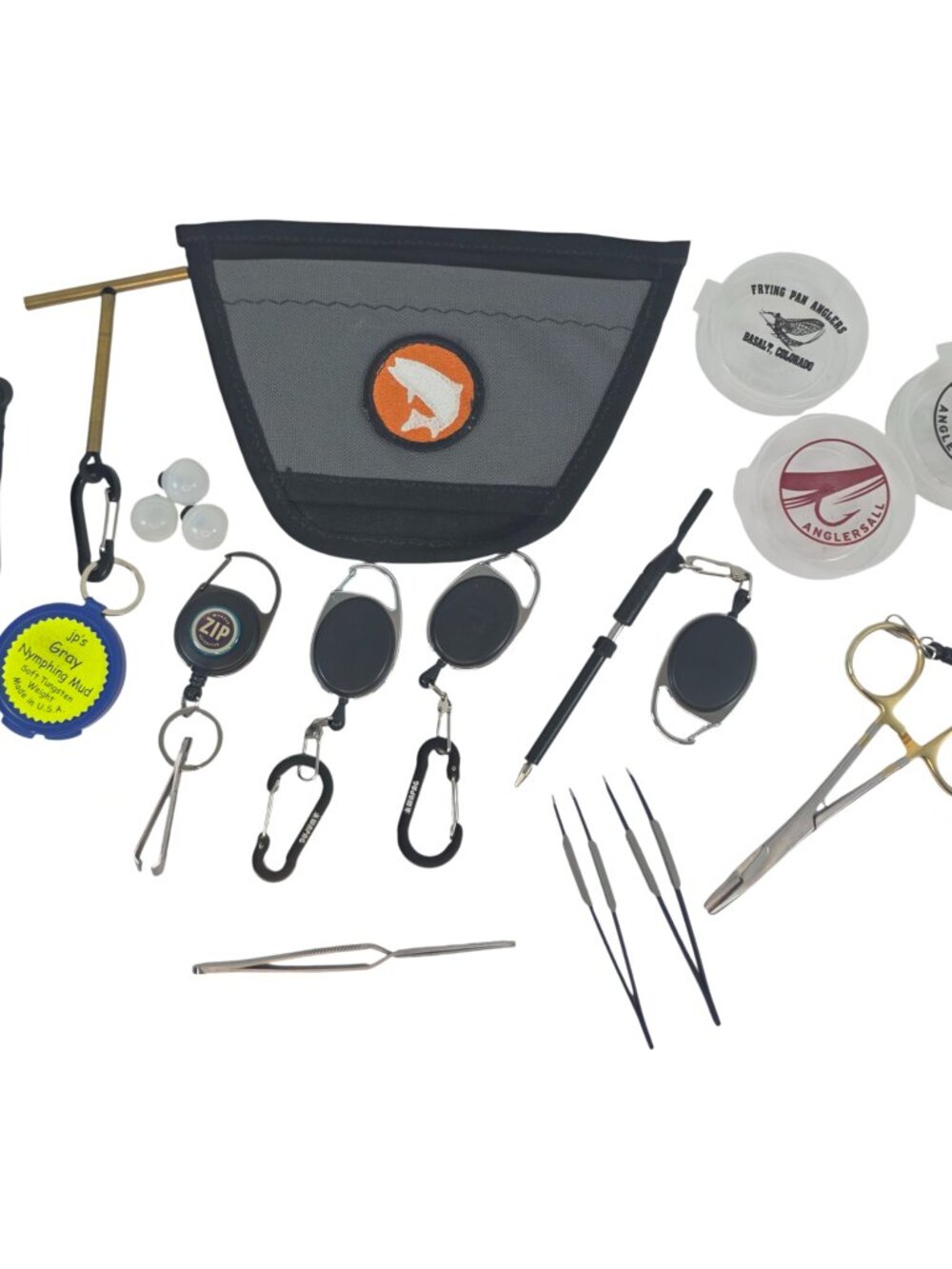 Fly Fishing Tool Accessory Lot Anglers All JP Nymphing Mud Zingers Forceps